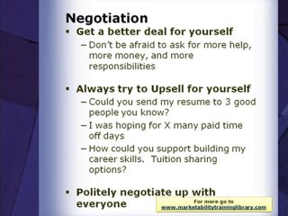 Negotiating for a Better Career