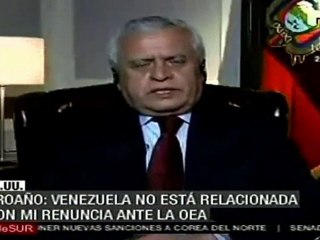 Proaño: Venezuela no está relacionada con mi renuncia ante
