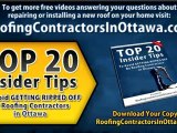 Ottawa Roofing Contractors Don't Get Roofer Without a Contr