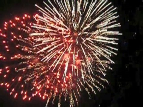 Feu d'artifices du 14 juillet au Cateau