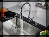 Kraus Steel Farmhouse Kitchen Sink, Chrome Faucet & ...