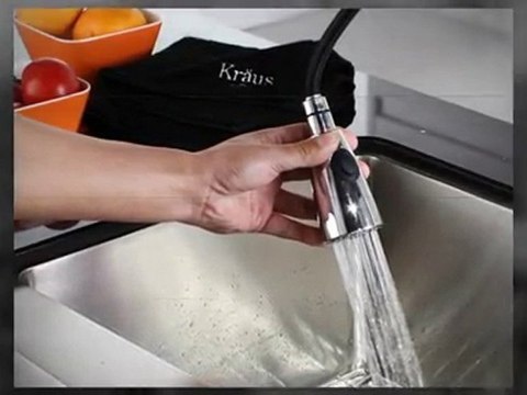 Kraus Single Bowl Sink & Kitchen Faucet with Soap Dispenser