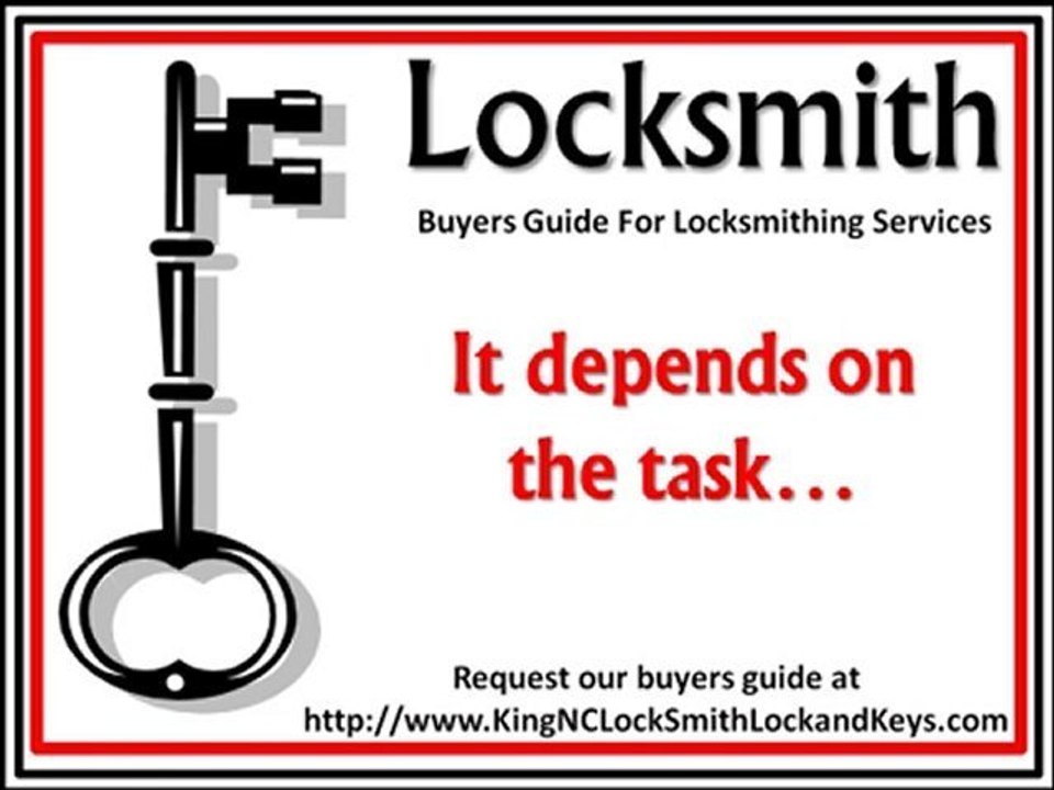 Cost for Services Rendered King NC Locksmith