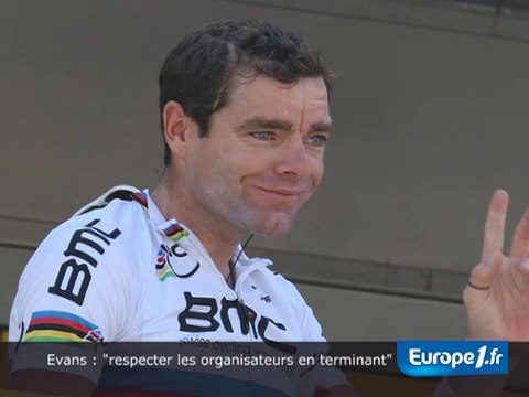 Evans : respecter les organisateurs
