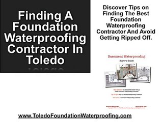 Toledo Foundation Waterproofing Contractor