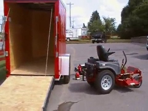 34 YAZOO ZERO TURN LAWN MOWER 5X8 TRAILER PACKAGE