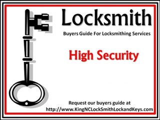 What a King NC Locksmith Needs to Have