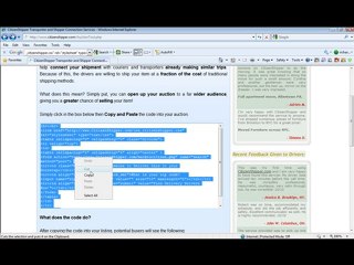 CitizenShipper Auction and Classified Ad Widget