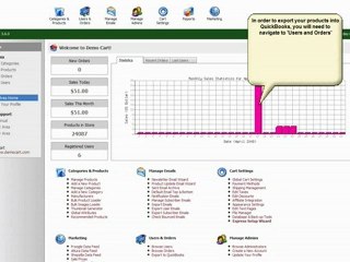 PHP Cart: Exporting to QuickBooks in Pinnaclecart