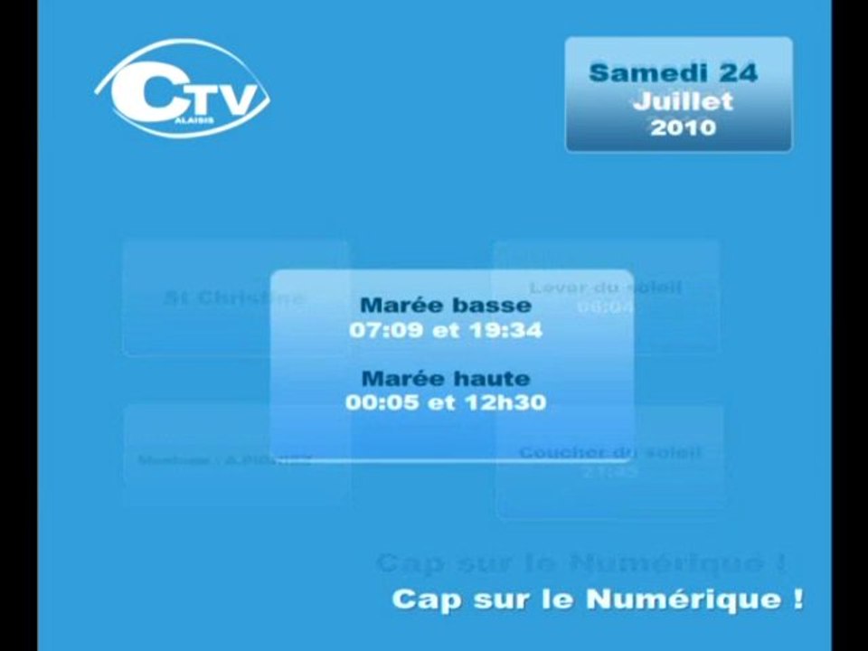 Calaisis TV: Météo pour le samedi 24 juillet