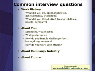 The Most Common Job Interview Questions