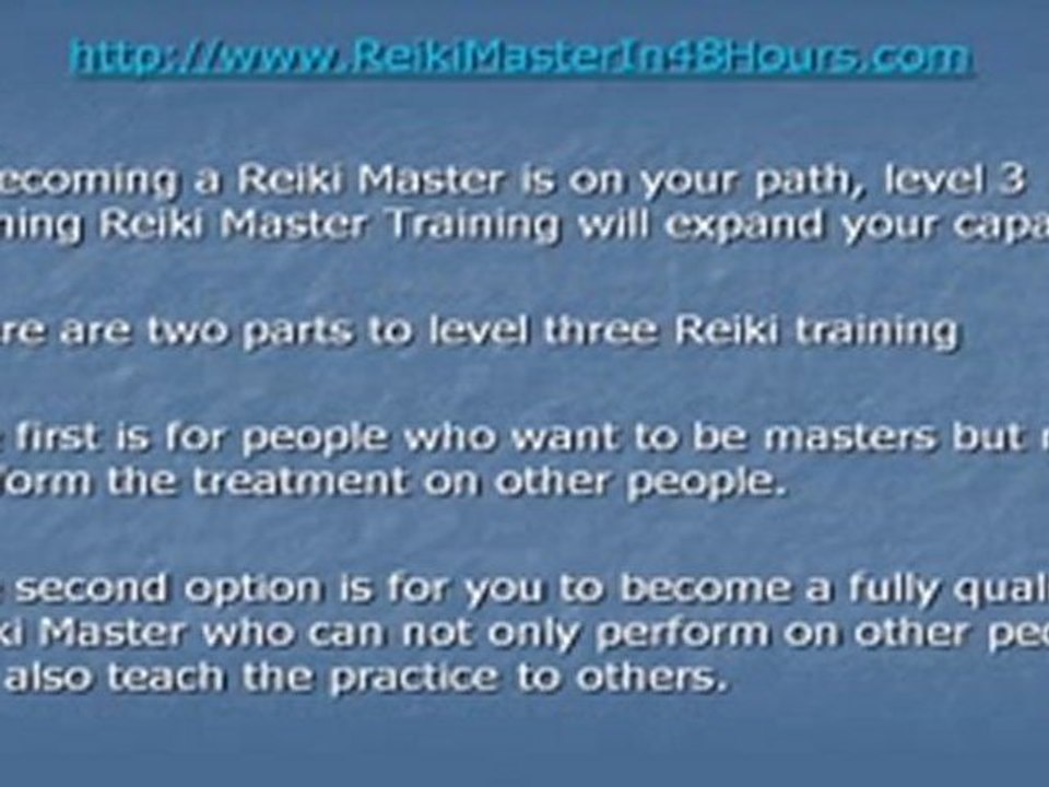 Reiki – Level Three Master Training