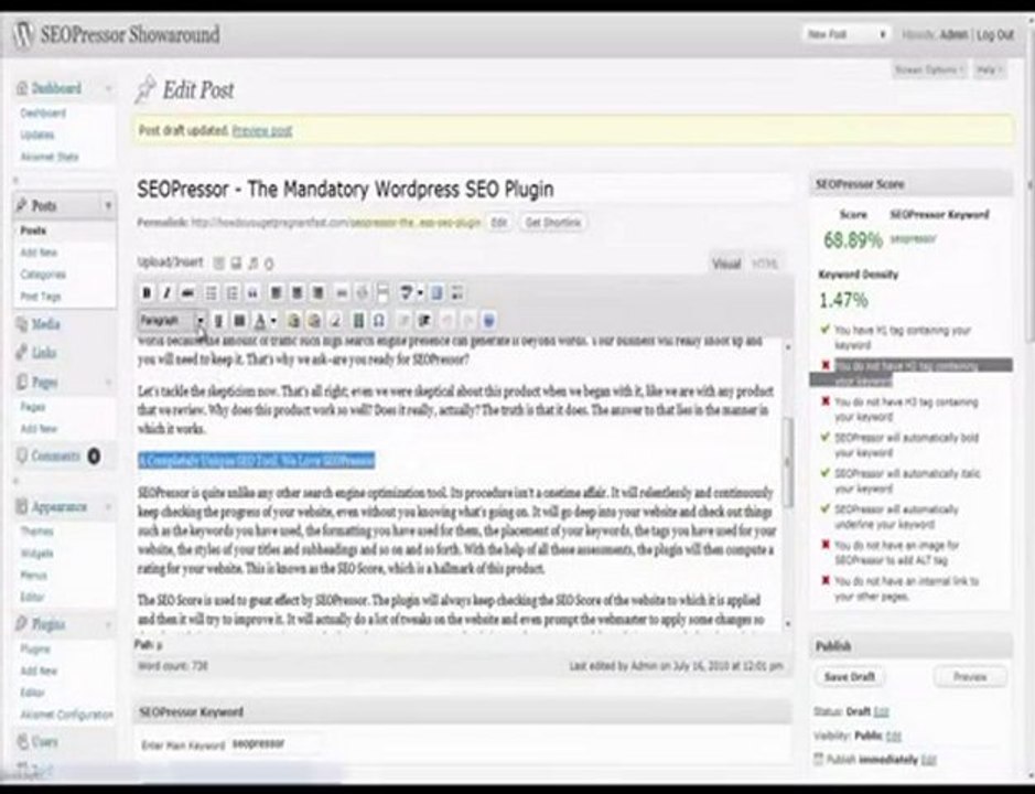 SEO PRESSOR - Complete Review And Bonus!