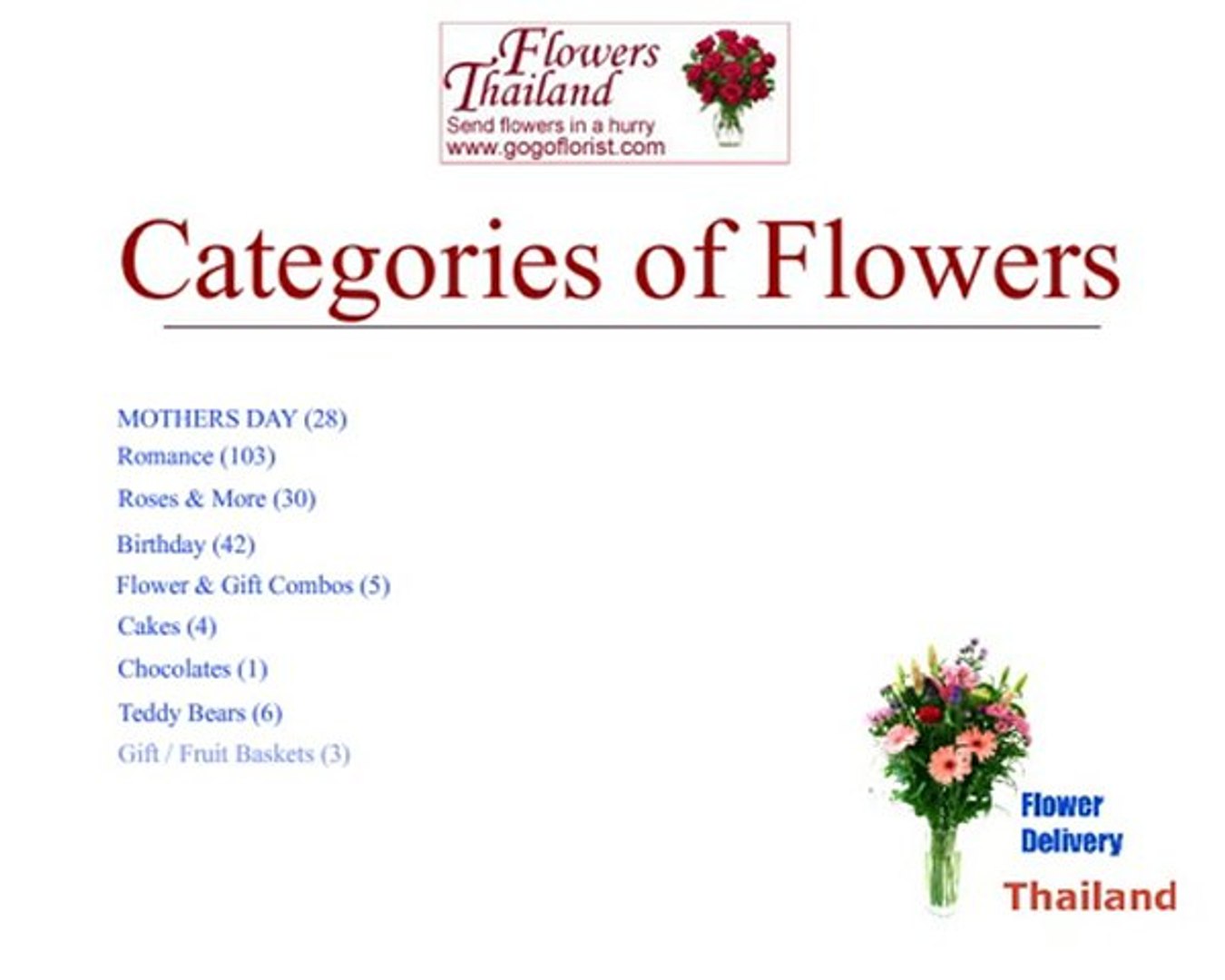 Florist Thailand | Flower Delivery Thailand