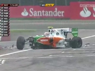 formule 1 gp d'allemagne 2010 qualif big crash luizzi