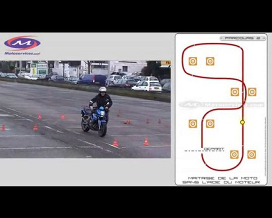 épreuves 2 : plateau concernant la maîtrise de la moto sans