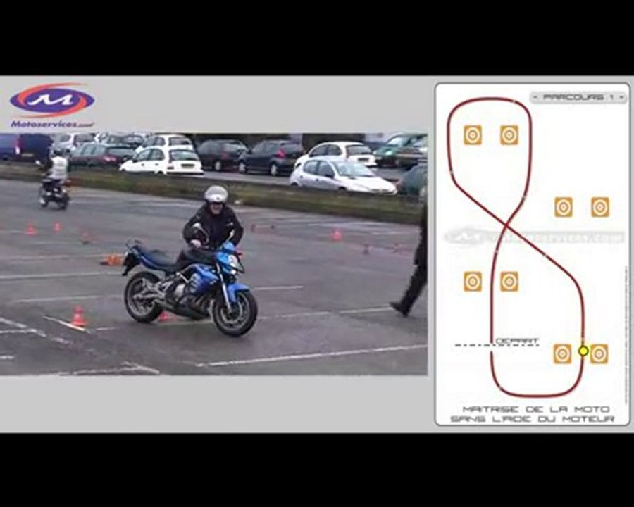 plateau 1: la maîtrise de la moto sans l'aide du moteur