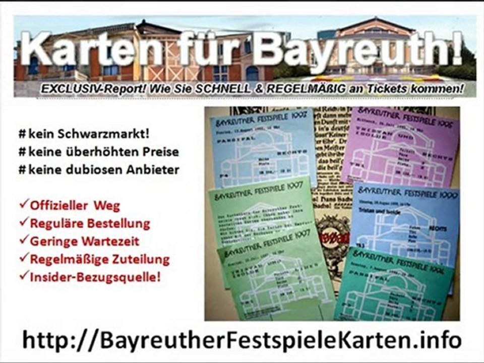 Karten für die bayreuther festspiele