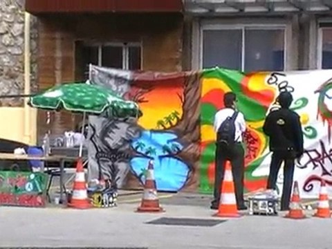 Fin d'une Fresque au dépot de bus RATP de Malakoff