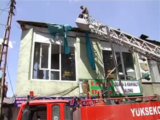 Yüksekova'da korkutan yangın