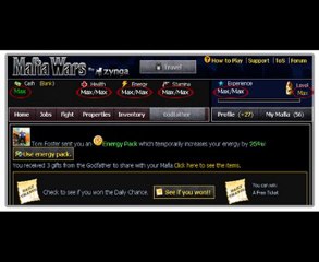 Mafia Wars Cheat Guide 2010, Cheat Unlimited Stamina