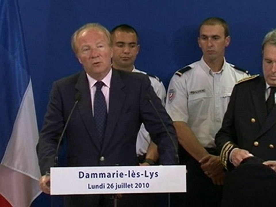 Déplacement  de Brice HORTEFEUX à Dammarie-les-Lys