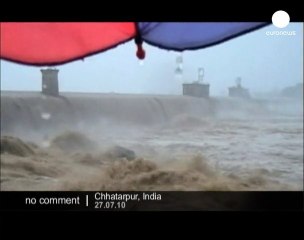 Fishermen stranded by raging flood waters... - no comment