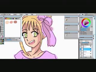 Manga N et B corel painter