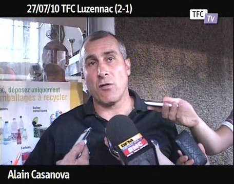 Réaction d'Alain Casanova TFC LUZENAC