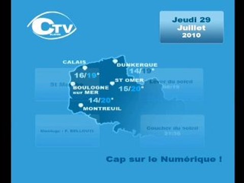 Calaisis TV: Météo pour jeudi 29 juillet