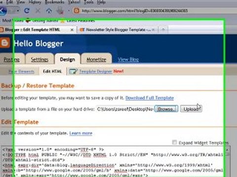 Adding custom templates on your Blogger site