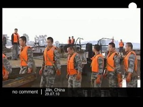 China: Thousands of chemical containers... - no comment