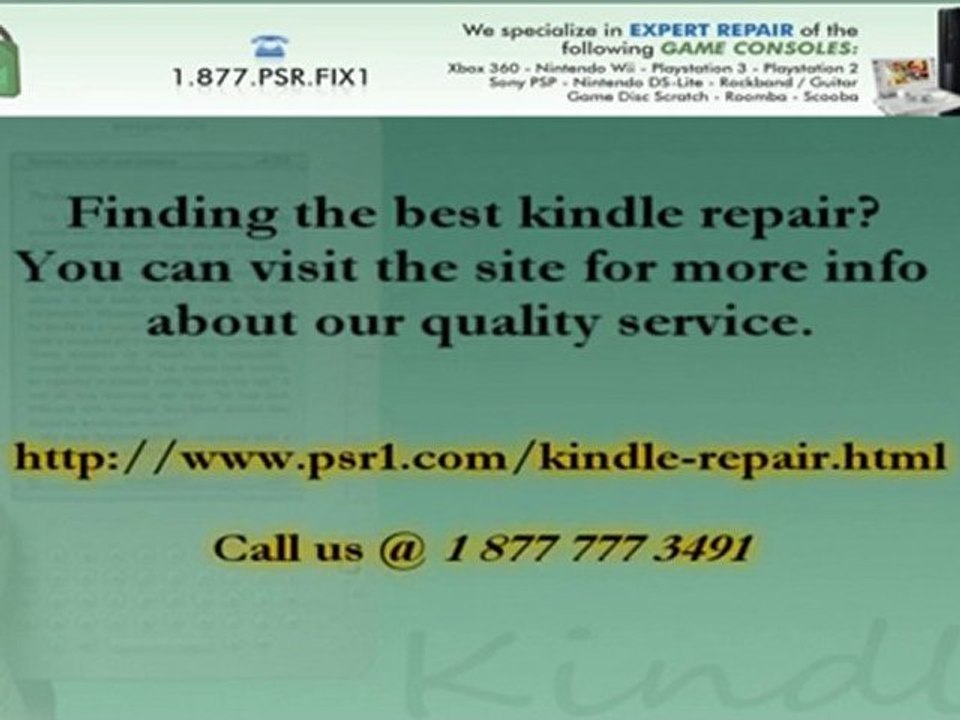 Reliable Dropped Kindle Repair