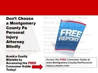 Find a Montgomery County Pa Personal Injury Attorney