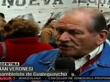 Asambleístas de Gualeguaychú protestaron frente a la embaj