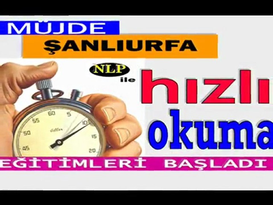 ŞANLIURFA'DA HIZLI OKUMA EĞİTİMİ