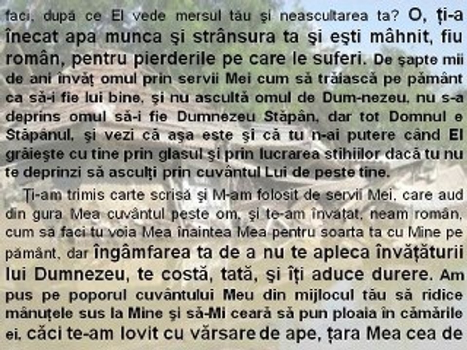Cuvântul lui Dumnezeu pentru poporul român (audio) P3 (4)