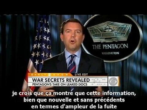 réaction du Pentagone sur Wikileaks S/T