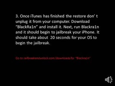 How to Jailbreak iPhone 3G 3GS 3.1.2 with Blackra1n Windows