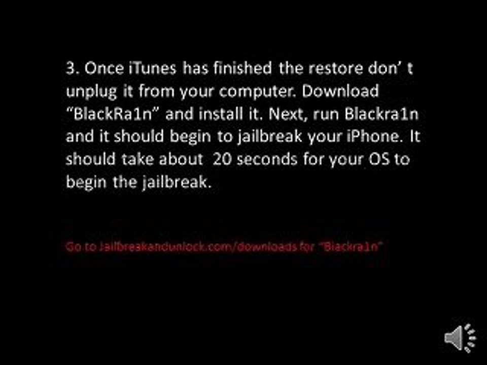 How to Jailbreak iPhone 3G 3GS 3.1.2 with Blackra1n Windows