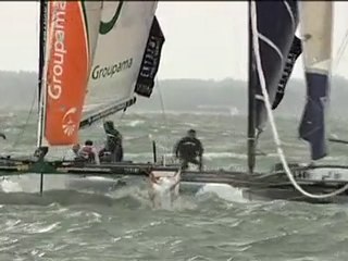 Collision spectaculaire à Cowes