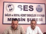 KESK ses sendikası basın açıklaması