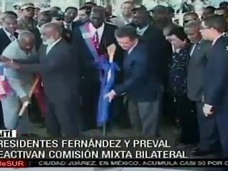 Presidentes Fernández y Preval reactivan comisión mista bi