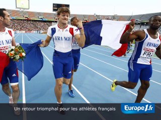 Accueil triomphal pour les athlètes