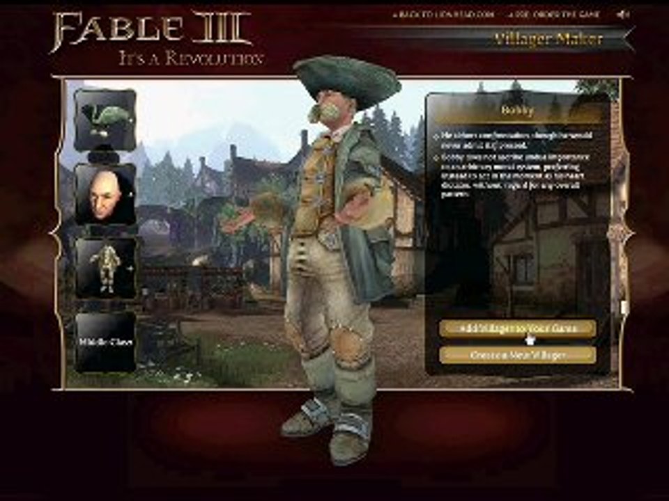 Fable 3 - Villager Maker Tutorial