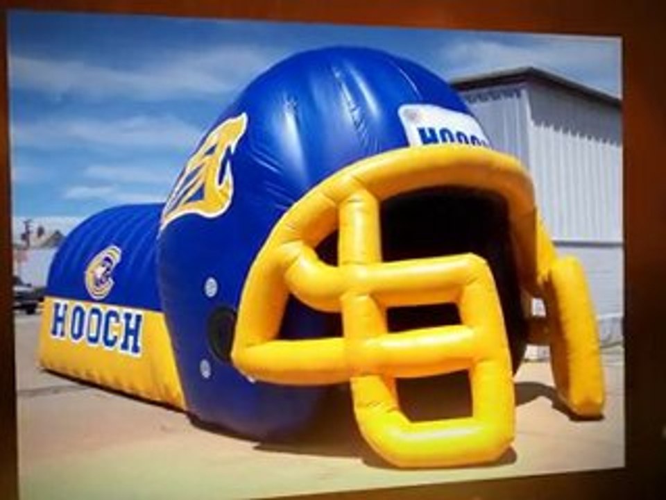 Custom Inflatable Football Helmets and Football Tunnels
