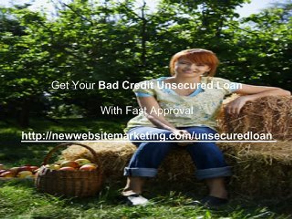 Get Your Bad Credit Unsecured Loan With Fast Approval