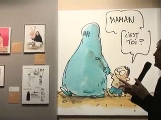 Plantu et les étudiants à "Permis de croquer" (BHVP, 2009)