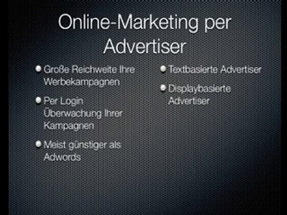 Advertiser... Die großen Hebel im Online-Marketing
