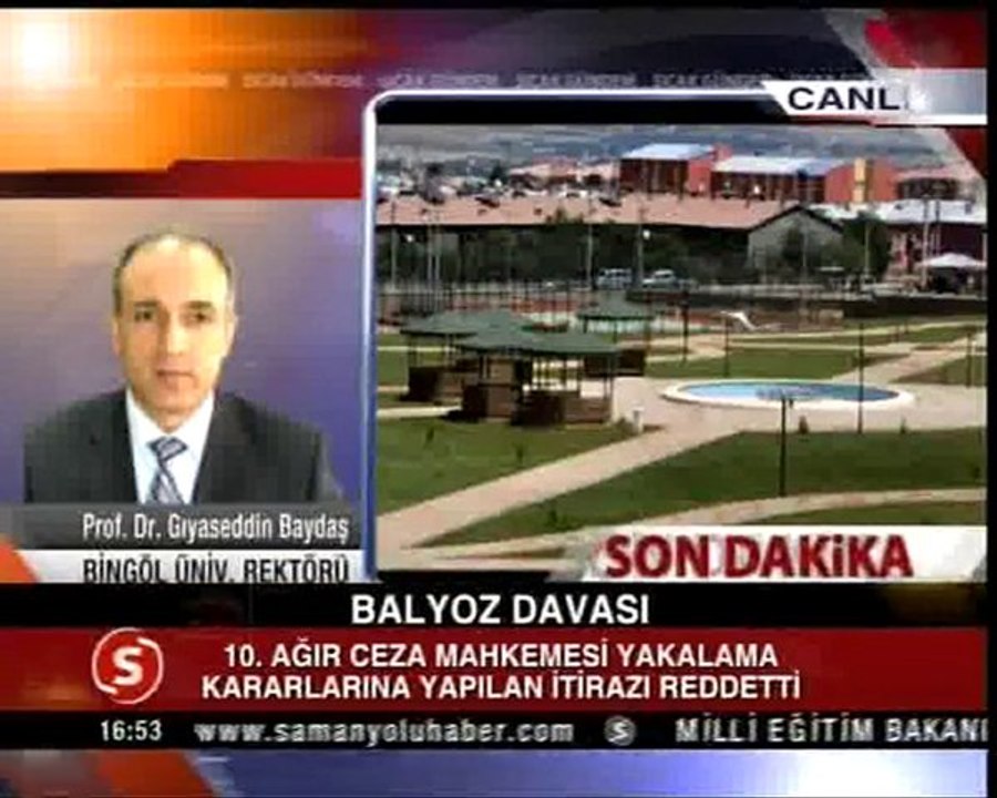 Bingöl Üniversitesi Rektörü, Samanyolu Tv Haberde